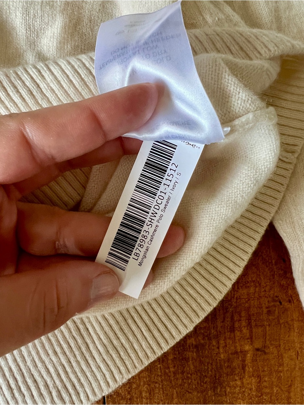 Quince Mongolian Cashmere Polo Sweater Quiet Luxury in Ivory - Size S - Picture 7 of 10